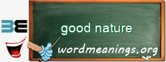 WordMeaning blackboard for good nature